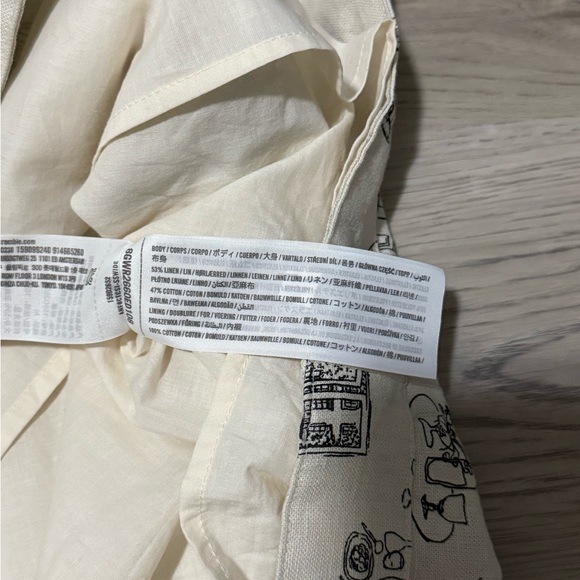 Abercrombie & Fitch Cream Graphic Mini Dress - Picture 5 of 10